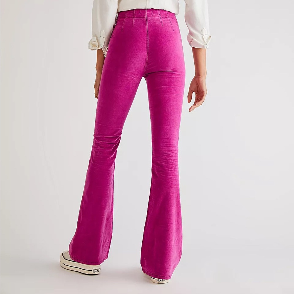 Free People We The Free Vibrant Magenta Flare Pants